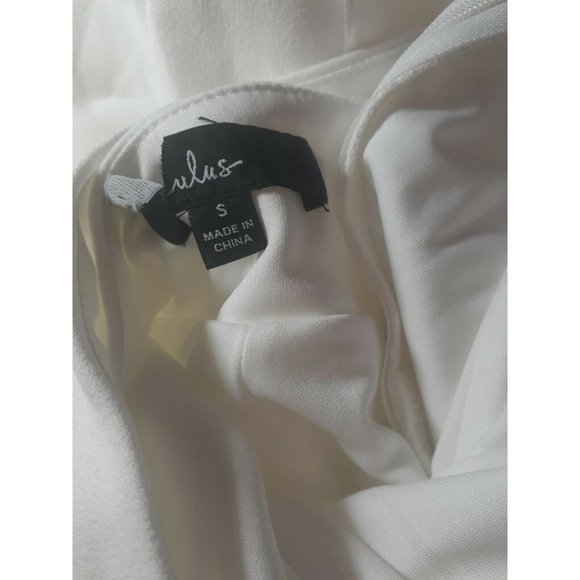 Lulu's Special Evening White Strapless Cutout Straight Leg Jumpsuit Small. - Picture 4 of 9